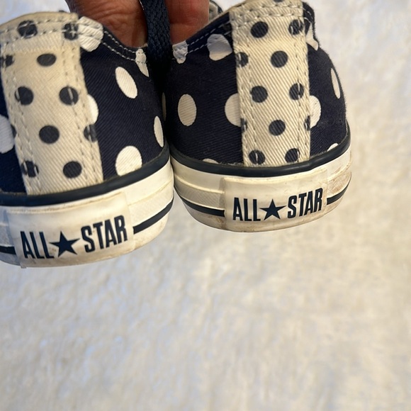Converse navy and white polka dot shoes - Picture 4 of 5